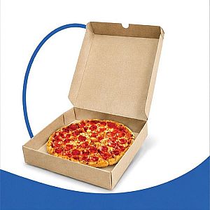 Box Pizza - 21x21x3 cm (Dus Gelombang) - 20 pcs