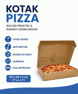 Kotak Pizza - Dus Pizza - Box Pizza - Piza - 20x20x5 cm (20 pcs)