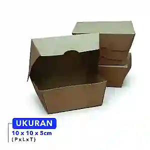 Lunch Box Paper Kraft Coklat | Box Makanan Food Grade Anti Bocor Premium