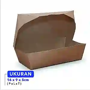 Lunch Box Paper Kraft Coklat | Box Makanan Food Grade Anti Bocor Premium