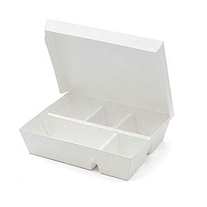 Lunch Box Sekat 5 - Putih Polos | Kotak Bento Food Grade Anti Bocor untuk Catering & Take Away