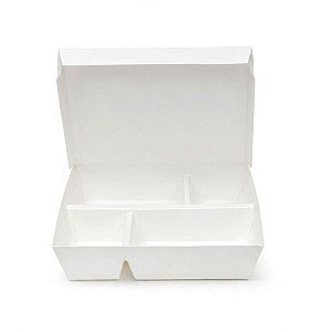 Lunch Box Sekat 4 - Putih Polos | Kotak Bento Food Grade Anti Bocor untuk Catering & Take Away