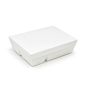 Lunch Box Sekat 4 - Putih Polos | Kotak Bento Food Grade Anti Bocor untuk Catering & Take Away