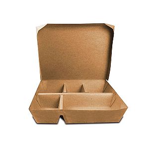 Lunch Box Sekat 5 - Kraft Coklat | Kotak Bento Food Grade Anti Bocor untuk Catering & Take Away