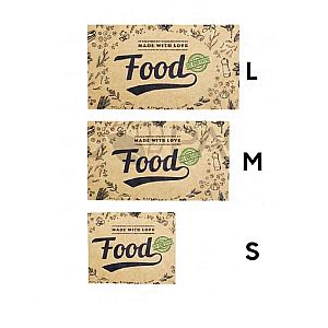 Lunch Box Paper KRAFT COKLAT Motif HOT & FRESH | Box Makanan Food Grade Anti Bocor Premium - M (50 pcs)