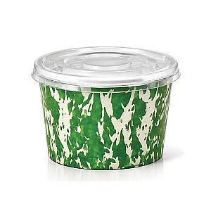 Paper Bowl Mangkok Kertas Motif BLURIK JADUL+ Tutup | Food Grade Anti Bocor Microwave Safe