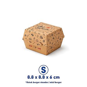 Box Burger Hot & Fresh Eksklusif - Dus Burger Motif Aesthetic Anti Minyak (50 pcs)