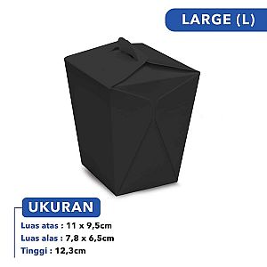 Food Pail Hitam Polos Food Grade | Box Makanan Anti Bocor Microwave Safe Premium