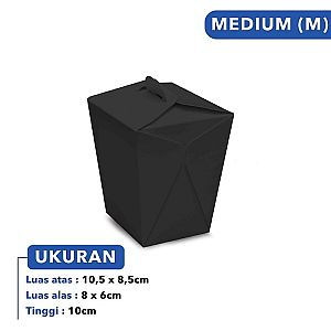Food Pail Hitam Polos Food Grade | Box Makanan Anti Bocor Microwave Safe Premium