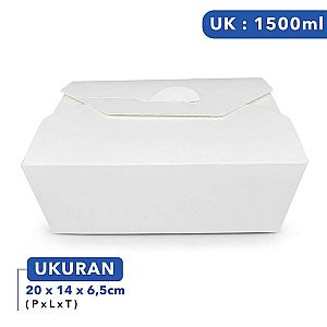 Food Pack Box Pail Putih Polos Food Grade | Tanpa Rakit Anti Bocor Microwave Safe