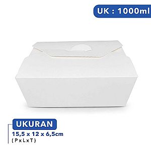 Food Pack Box Pail Putih Polos Food Grade | Tanpa Rakit Anti Bocor Microwave Safe