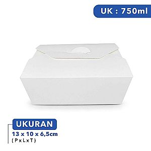 Food Pack Box Pail Putih Polos Food Grade | Tanpa Rakit Anti Bocor Microwave Safe