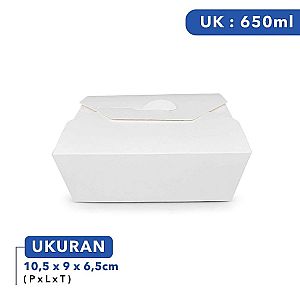 Food Pack Box Pail Putih Polos Food Grade | Tanpa Rakit Anti Bocor Microwave Safe