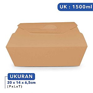 Food Pack Box Pail KRAFT COKLAT Polos Food Grade | Tanpa Rakit Anti Bocor Microwave Safe