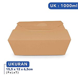 Food Pack Box Pail KRAFT COKLAT Polos Food Grade | Tanpa Rakit Anti Bocor Microwave Safe
