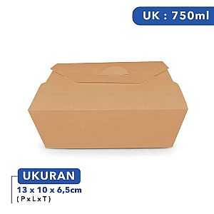 Food Pack Box Pail KRAFT COKLAT Polos Food Grade | Tanpa Rakit Anti Bocor Microwave Safe