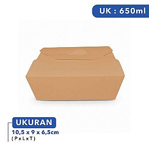 Food Pack Box Pail KRAFT COKLAT Polos Food Grade | Tanpa Rakit Anti Bocor Microwave Safe