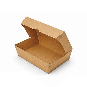 Lunch Box Paper JUMBO BESAR - KRAFT COKLAT - B (10 pcs)