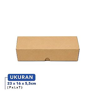 Lunch Box Jumbo Kraft Coklat Polos Food Grade Tebal | Box Makanan Besar Anti Minyak untuk Catering, Nasi Box & Hajatan
