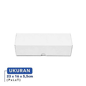 Lunch Box Jumbo Putih Polos Food Grade Tebal | Box Makanan Besar Anti Minyak untuk Catering, Nasi Box & Hajatan