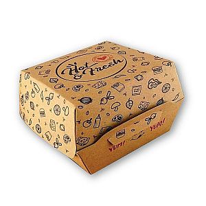 Box Burger Hot & Fresh Eksklusif - Dus Burger Motif Aesthetic Anti Minyak (50 pcs)