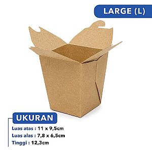 Food Pail KRAFT COKLAT Polos Food Grade | Box Makanan Anti Bocor Microwave Safe Premium