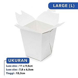 Food Pail Putih Polos Food Grade | Box Makanan Anti Bocor Microwave Safe Premium