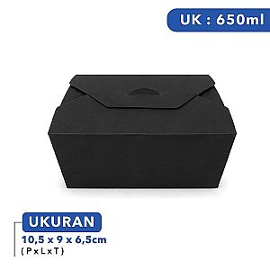 Food Pack Box Pail HITAM Polos Food Grade | Tanpa Rakit Anti Bocor Microwave Safe (copy)