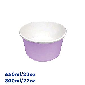 Paper Bowl Mangkok Kertas Motif PASTEL + Tutup | Food Grade Anti Bocor Microwave Safe (copy)