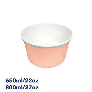 Paper Bowl Mangkok Kertas Motif PASTEL + Tutup | Food Grade Anti Bocor Microwave Safe (copy)