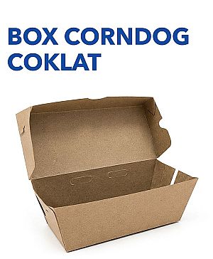 Box Corn Dog Kraft Coklat Polos | Kemasan Corndog Anti Minyak Food Grade Premium