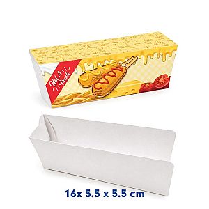 Box Corn Dog Selongsong Korek Api | Kemasan Corndog Minimalis Premium Anti Minyak