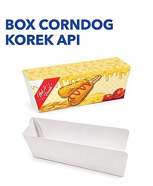Box Corn Dog Selongsong Korek Api | Kemasan Corndog Minimalis Premium Anti Minyak