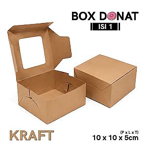 Box Donat Isi 1 | Kemasan Donat Premium Food Grade (model rakit)
