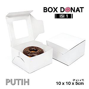 Box Donat Isi 1 | Kemasan Donat Premium Food Grade (model rakit)