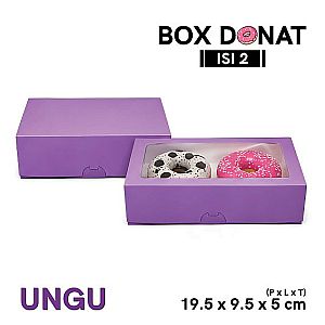 Box Donat Isi 2 | Kemasan Donat Food Grade Premium - model rakit