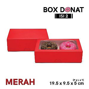 Box Donat Isi 2 | Kemasan Donat Food Grade Premium - model rakit