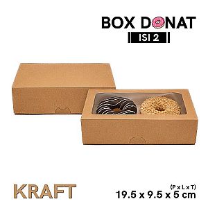 Box Donat Isi 2 | Kemasan Donat Food Grade Premium - model rakit