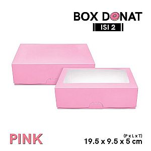 Box Donat Isi 2 | Kemasan Donat Food Grade Premium - model rakit