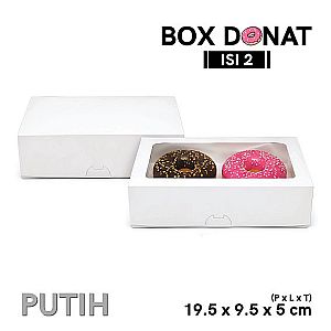 Box Donat Isi 2 | Kemasan Donat Food Grade Premium - model rakit