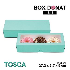 Box Donat Isi 3 | Kemasan Donat Food Grade  - model rakit
