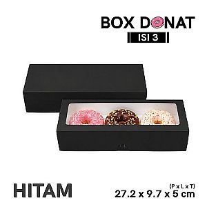 Box Donat Isi 3 | Kemasan Donat Food Grade  - model rakit