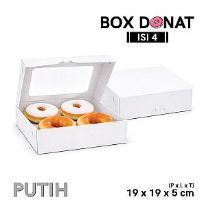Box Donat Isi 4 | Kemasan Donat Food Grade Premium - forming (siap pakai)