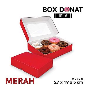 Box Donat Isi 6 | Kemasan Donat Food Grade Premium - rakit
