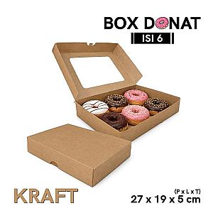 Box Donat Isi 6 | Kemasan Donat Food Grade Premium - rakit