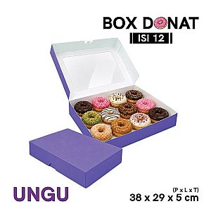 Box Donat Isi 12 | Kemasan Donat Food Grade Premium - forming siap pakai