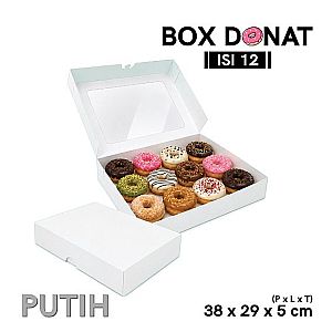 Box Donat Isi 12 | Kemasan Donat Food Grade Premium - forming siap pakai