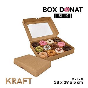 Box Donat Isi 12 | Kemasan Donat Food Grade Premium - forming siap pakai