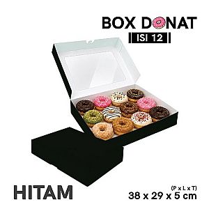 Box Donat Isi 12 | Kemasan Donat Food Grade Premium - forming siap pakai