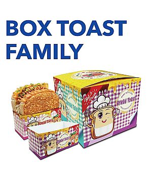Box Toast & Tray Toast Happy Family Edition | Kemasan Roti Bakar Food Grade Premium